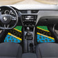 Tanzania Spice Island Car Mats with Clove Leaf Pattern and National Flag Colors