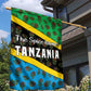 Tanzania Spice Island Garden Flag with Clove Leaf Pattern and National Flag Colors