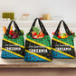 Tanzania Spice Island Grocery Bag with Clove Leaf Pattern and National Flag Colors