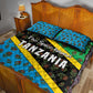 Tanzania Spice Island Quilt Bed Set with Clove Leaf Pattern and National Flag Colors