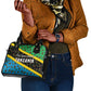 Tanzania Spice Island Shoulder Handbag with Clove Leaf Pattern and National Flag Colors