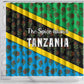 Tanzania Spice Island Shower Curtain with Clove Leaf Pattern and National Flag Colors