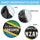 Tanzania Spice Island Spare Tire Cover with Clove Leaf Pattern and National Flag Colors