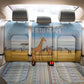 Tanzania Safari Giraffe Back Car Seat Cover - Tribal Patterns and Mount Kilimanjaro Scene
