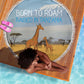 Tanzania Safari Giraffe Beach Blanket - Tribal Patterns and Mount Kilimanjaro Scene