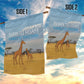 Tanzania Safari Giraffe Garden Flag - Tribal Patterns and Mount Kilimanjaro Scene