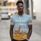 Tanzania Safari Giraffe Polo Shirt - Tribal Patterns and Mount Kilimanjaro Scene