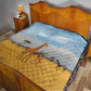 Tanzania Safari Giraffe Quilt - Tribal Patterns and Mount Kilimanjaro Scene