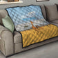 Tanzania Safari Giraffe Quilt - Tribal Patterns and Mount Kilimanjaro Scene