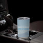 Tanzania Safari Giraffe Tumbler Cup - Tribal Patterns and Mount Kilimanjaro Scene