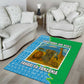 Tanzania Wildlife Area Rug - Tribal Print and Mount Kilimanjaro Safari Scene