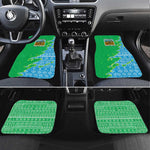 Tanzania Wildlife Car Mats - Tribal Print and Mount Kilimanjaro Safari Scene