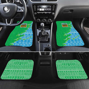 Tanzania Wildlife Car Mats - Tribal Print and Mount Kilimanjaro Safari Scene