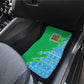 Tanzania Wildlife Car Mats - Tribal Print and Mount Kilimanjaro Safari Scene