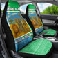 Tanzania Wildlife Car Seat Cover - Tribal Print and Mount Kilimanjaro Safari Scene