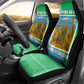 Tanzania Wildlife Car Seat Cover - Tribal Print and Mount Kilimanjaro Safari Scene