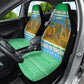 Tanzania Wildlife Car Seat Cover - Tribal Print and Mount Kilimanjaro Safari Scene