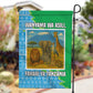 Tanzania Wildlife Garden Flag - Tribal Print and Mount Kilimanjaro Safari Scene