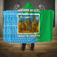 Tanzania Wildlife Hooded Blanket - Tribal Print and Mount Kilimanjaro Safari Scene