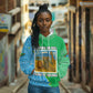 Tanzania Wildlife Hoodie - Tribal Print and Mount Kilimanjaro Safari Scene