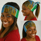 Tanzania Wildlife Neck Gaiter - Tribal Print and Mount Kilimanjaro Safari Scene TS04