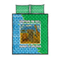 Tanzania Wildlife Quilt Bed Set - Tribal Print and Mount Kilimanjaro Safari Scene