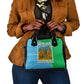 Tanzania Wildlife Shoulder Handbag - Tribal Print and Mount Kilimanjaro Safari Scene