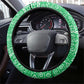 Tanzania Wildlife Steering Wheel Cover - Tribal Print and Mount Kilimanjaro Safari Scene