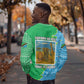 Tanzania Wildlife Sweatshirt - Tribal Print and Mount Kilimanjaro Safari Scene