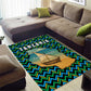 Tanzania Coastal Life Area Rug - Swahili Dhow Boat and Tribal Pattern