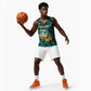 Tanzania Coastal Life Basketball Jersey - Swahili Dhow Boat and Tribal Pattern - African Pride
