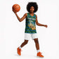 Tanzania Coastal Life Basketball Jersey - Swahili Dhow Boat and Tribal Pattern - African Pride