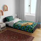 Tanzania Coastal Life Bedding Set - Swahili Dhow Boat and Tribal Pattern