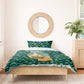 Tanzania Coastal Life Bedding Set - Swahili Dhow Boat and Tribal Pattern