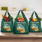 Tanzania Coastal Life Grocery Bag - Swahili Dhow Boat and Tribal Pattern