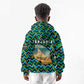 Tanzania Coastal Life Kid Hoodie - Swahili Dhow Boat and Tribal Pattern