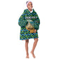 Tanzania Coastal Life Kid Wearable Blanket Hoodie - Swahili Dhow Boat and Tribal Pattern
