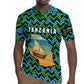 Tanzania Coastal Life Rugby Jersey - Swahili Dhow Boat and Tribal Pattern