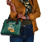 Tanzania Coastal Life Shoulder Handbag - Swahili Dhow Boat and Tribal Pattern