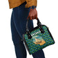 Tanzania Coastal Life Shoulder Handbag - Swahili Dhow Boat and Tribal Pattern