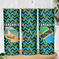 Tanzania Coastal Life Skinny Tumbler - Swahili Dhow Boat and Tribal Pattern