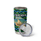 Tanzania Coastal Life Tumbler Cup - Swahili Dhow Boat and Tribal Pattern