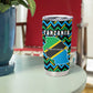 Tanzania Coastal Life Tumbler Cup - Swahili Dhow Boat and Tribal Pattern