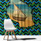 Tanzania Coastal Life Window Curtain - Swahili Dhow Boat and Tribal Pattern