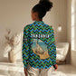 Tanzania Coastal Life Women Casual Shirt - Swahili Dhow Boat and Tribal Pattern
