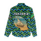 Tanzania Coastal Life Women Casual Shirt - Swahili Dhow Boat and Tribal Pattern