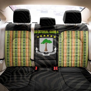 Equatorial Guinea Heritage Back Car Seat Cover - National Emblem and Tribal Zebra Print