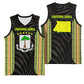 Equatorial Guinea Heritage Basketball Jersey - National Emblem and Tribal Zebra Print TS04