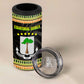 Equatorial Guinea Heritage 4 in 1 Can Cooler Tumbler - National Emblem and Tribal Zebra Print