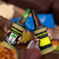 Equatorial Guinea Heritage 4 in 1 Can Cooler Tumbler - National Emblem and Tribal Zebra Print